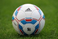 Fussball 1. Bundesliga :  ADIDAS TORFABRIK Ball im Rasen