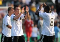 Fussball International  U 20 Laenderspiel: JUBEL nach dem Tor Christian Clemens , Reinhold Yabo (v. li., Deutschland)