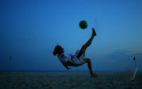  Children playing Beachsoccer on the Copa Cabana Beach/ Brazil bits for World Cup 2014