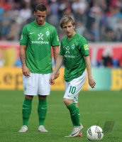 FUSSBALL, DFB Pokal 1. Hauptrunde: Marko Arnautovic, Marko Marin (v.li., SV Werder Bremen)