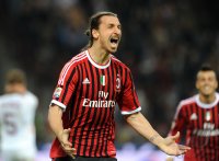 FUSSBALL SERIE A:  JUBEL Zlatan Ibrahimovic (AC Mailand)