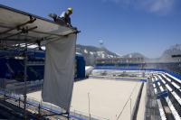 Preparation of the Stadium for the FIFA Beachsoccer World Cup