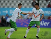 Fussball 1. Bundesliga 2011/2012: Marko Arnautovic (SV Werder Bremen) und Sandro Wagner (SV Werder Bremen)