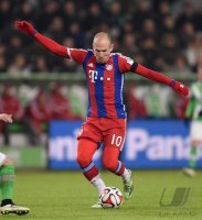 Fussball, 1. Bundesliga  Saison 2014/2015: VfL Wolfsburg - FC Bayern Muenchen