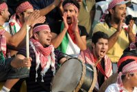 Fussball AFC Asian Cup 2011:  Jordanien Fans mit Trommel