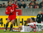 Fussball 1. Bundesliga: Stuttgart - Hannover, Zweikampf