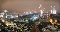Feuerwerk an Silvester 2010 in Tuebingen