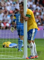 FUSSBALL Olympia 2012 FINALE: Brasilien - Mexiko