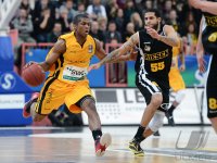 Basketball 1. Bundesliga 2012/2013:  Walter Tigers Tuebingen -Neckar Riesen Ludwigsburg