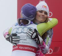SKI Weltcup FINALE Damen :   Gesamtweltcupsiegerin Maria RIESCH (GER)
