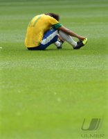 FUSSBALL Olympia 2012 FINALE: NEYMAR (Brasilien) enttaeuscht