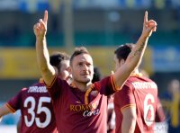 FUSSBALL SERIE A 2013/2014: JUBEL Francesco Totti (AS Rom)