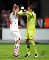 Fussball U21-Europameisterschaft 2011:  JUBEL mit Fabian Lustenberger, Yann Sommer (v.li., Schweiz)