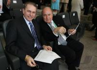Fussball WM 2006: Finale VIP Tribuene BLATTER und ROGGE