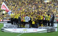 Fussball 1. Bundesliga : Borussia Dortmund  feiert die Deutsche Meisterschaft 2011