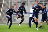 Fussball 1. Bundesliga: Holger Badstuber, David Alaba, Andreas Goerlitz (v.li., FCB)