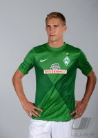 Fussball 1. Bundesliga, Saison 2012/2013, Werder Bremen: Nils Petersen im exklusiven Pressefoto ULMER Fotoshooting