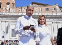 Fussballer Ricardo Quaresma (Portugal) in Rom bei der Generalaudienz von Papst Franziskus I.