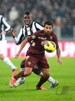 FUSSBALL SERIE A:  Pogba Paul (Juventus Turin) gegen Santana Mario Alberto (Torino FC)