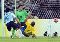 FUSSBALL  Olympia 2008   Halbfinale  Maenner   Argentinien - Brasilien