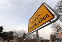 Sportpolitik / Ski WM 2011 und Olympia Bewerbung Muenchen 2018:  Ortsschild