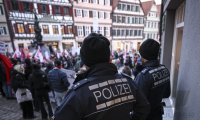 DGB Kundgebung auf dem Tuebinger Marktplatz