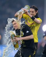 Fussball 1. Bundesliga :  Kevin Grosskreutz (li.)  mit Neven Subotic (Borussia Dortmund)