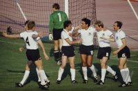 Fussball EM 1980: Foerster, Allofs, Mueller, Rummenigge, Stielike