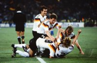 Fussball WM 1990 FINALE: JUBEL Deutschland