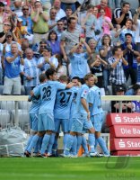 2. Fussball Bundesliga:  Daniel Halfar , Christopher Schindler, Arne Feick, Dominik Stahl  (v. li., 1860 Muenchen)