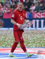 Fussball, 1. Bundesliga  Saison 13/14: Jubel FC Bayern Muenchen mit Schale