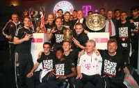 Fussball Champions Party 2013: FC Bayern Muenchen nach dem Gewinn des Triple