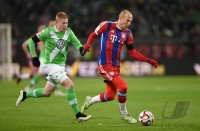 Fussball, 1. Bundesliga  Saison 2014/2015: VfL Wolfsburg - FC Bayern Muenchen