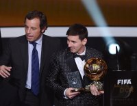 Fussball International  FIFA Ballon d Or 2012: Sieger Lionel Messi (Argentinien)