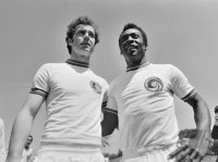 Fussball  Beckenbauer, Pele (Cosmos New York)