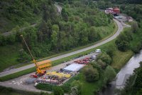 Neckartalbruecke der Bundesstrasse 32 ueber das Neckartal bei Horb