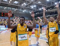 Basketball 1. Bundesliga  13/14  Walter Tigers Tuebingen - Phoenix Hagen