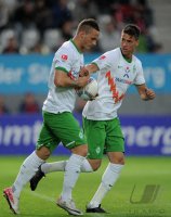 Fussball 1. Bundesliga 2011/2012: Marko Arnautovic (SV Werder Bremen) und Sandro Wagner (SV Werder Bremen)