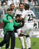 Fussball 1. Bundesliga: Moenchengladbach - Dortmund, Jubel BMG