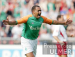 Fussball 1. Bundesliga: Bremen - Hamburg, Jubel Ailton