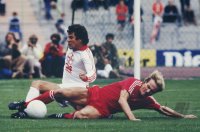 Fussball FC Bayern - Leverkusen: Posner, Rummenigge