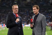 Fussball EM 2016 Quali: RTL-Moderator Florian Koenig und RTL-Experte Jens Lehmann