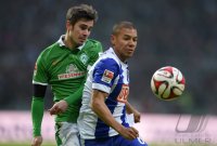 Fussball, 1. Bundesliga  Saison 2014/2015: Werder Bremen - Hertha BSC Berlin