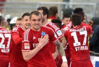 Fussball, 1. Bundesliga  Saison 2014/2015 Relegation: Karlsruher SC - Hamburger SV