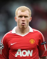 Fussball CHL  Saison 2010/2011:  Paul Scholes (Manchester United FC)