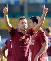 FUSSBALL SERIE A 2013/2014: JUBEL Francesco Totti (AS Rom)
