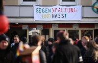 Gegendemo zum Landesparteitag der AfD in der Statthalle Hechingen (Zollernalbkreis)