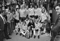 Fussball-EM 1972 Finale: Deutsche Mannschaft mit Pokal