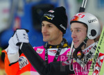 Vierschanzentournee Bischofshofen - Hoellwarth und Pettersen beim Shake Hands