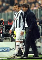 FUSSBALL SERIE A:  Alessandro Del Piero, Trainer Antonio Conte (v. li., Juventus Turin)